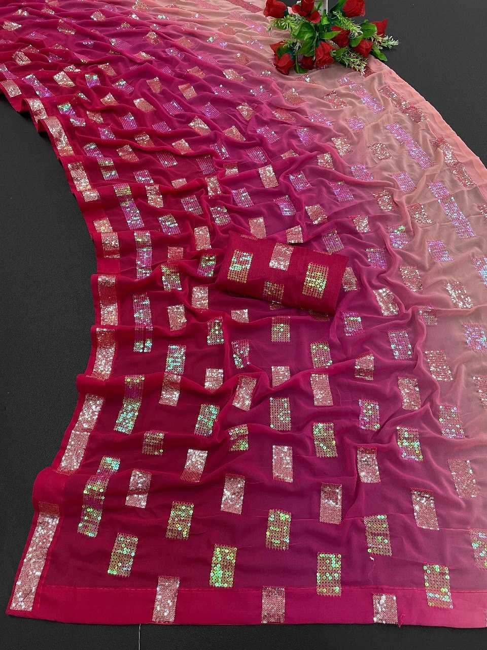 YNF GEORGETTE RDD 111 WHOLESALE SAREES MANUFACTURER